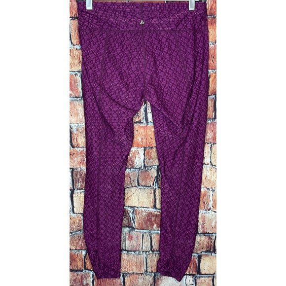 Prana Women’s Medium Purple Textured Leggings Athletic Yoga Activewear - Picture 2 of 3